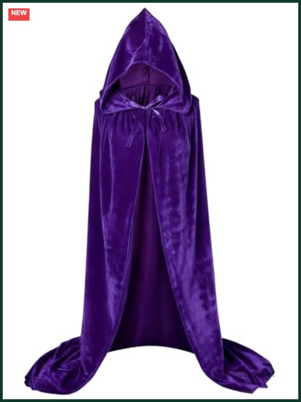 Womens Velvet Hooded Wizard Cape Witch Cloak Halloween Costume Robe